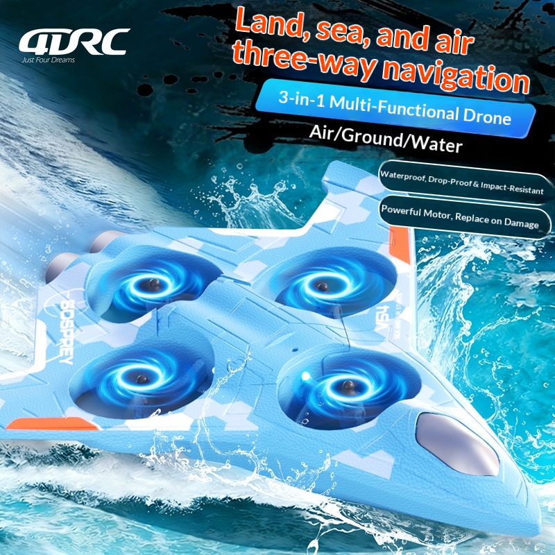 Rc Drone And Flying Car - Sosprey 3'ü 1 Arada Deniz Kara