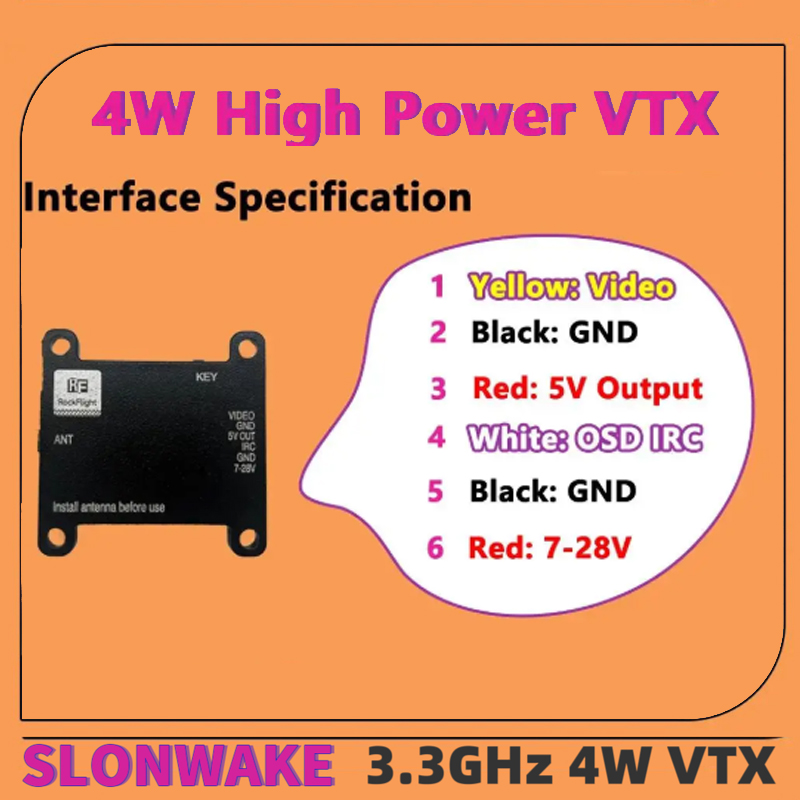 SLONWAKE FPV 3.3G 16CH 4000mW  - Drone Rc Control incelemesi ve fiyatı