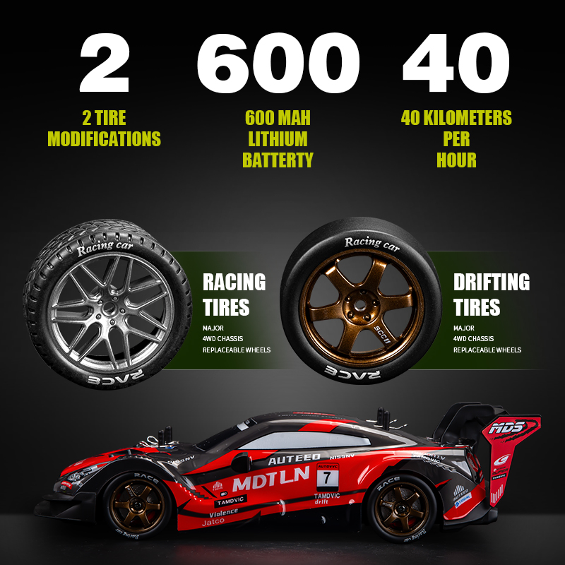 1: 16 Dört Tekerlekten Çekişli - Rc Drift Car Kit incelemesi ve fiyatı